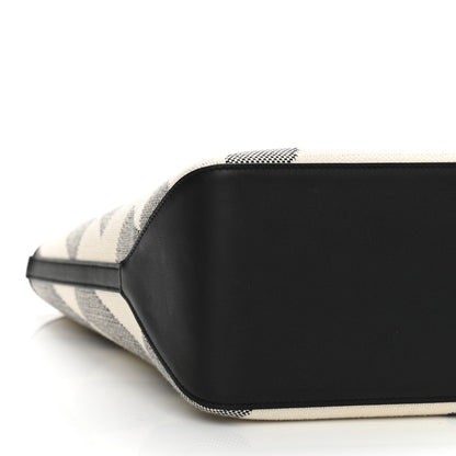 Hermes Swift H Canvas Cabas H En Biais 40 Black Ecru 9 of 10