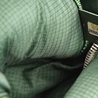 Chanel Nylon Quilted CC Backpack Green White 7 of 12