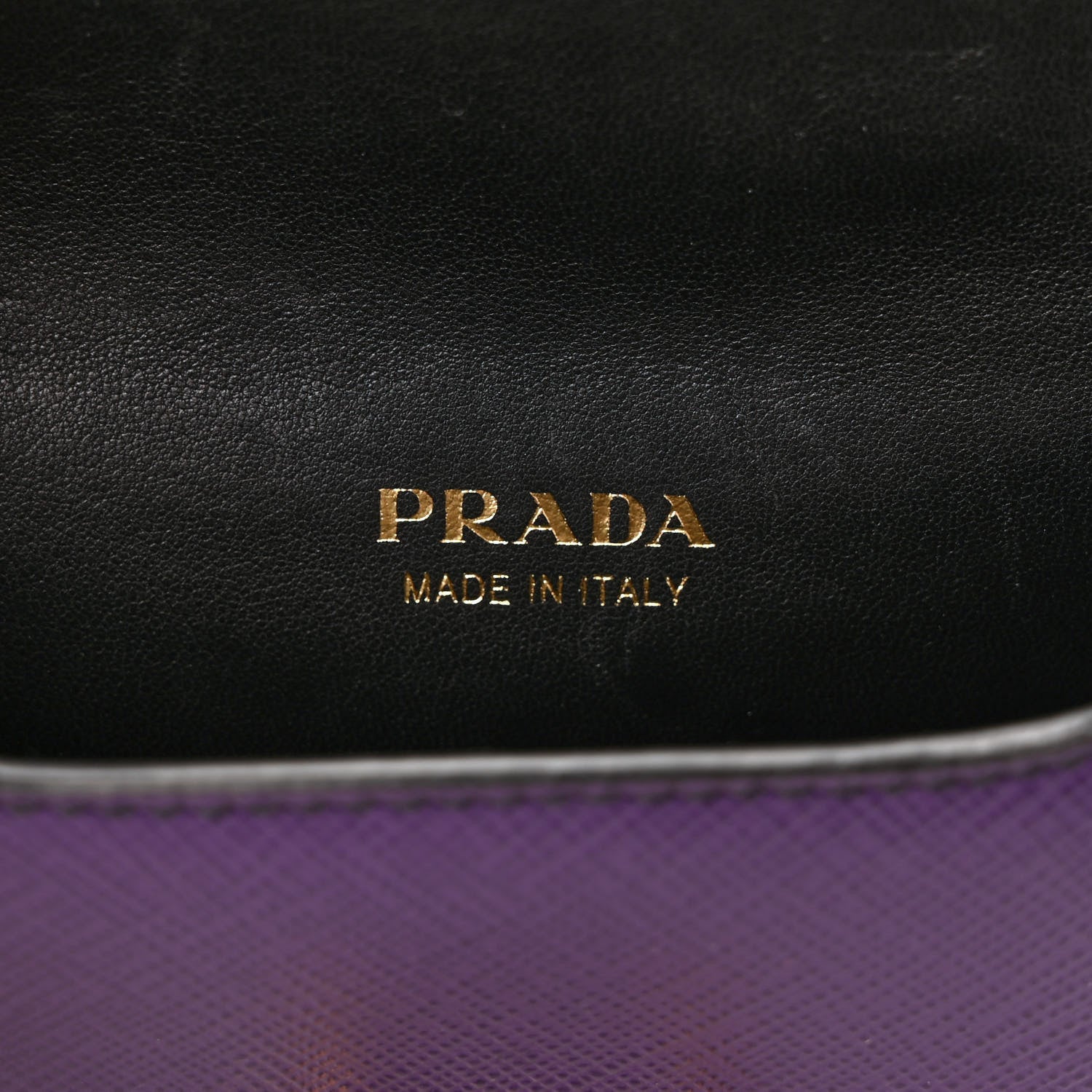 Prada Saffiano Astrology Mini Cahier Bag Viola Black 5 of 10