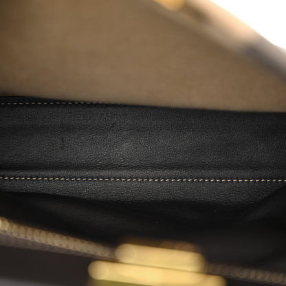 Fendi Vitello Nabuk Seta Pequin Medium Peekaboo Iconic Satchel Tobacco Moro Ebano 5 of 23