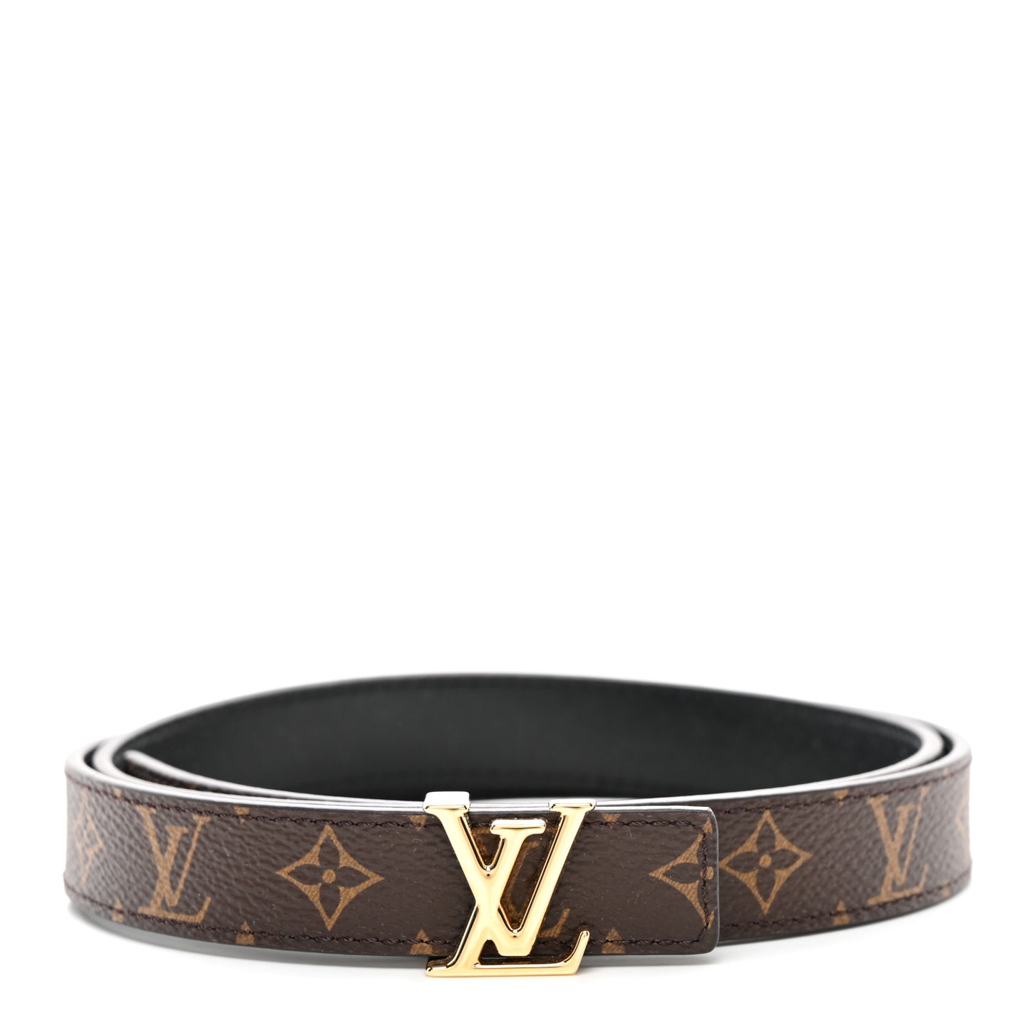 Calfskin Monogram 20mm LV Iconic Reversible Belt 75 30 Black
