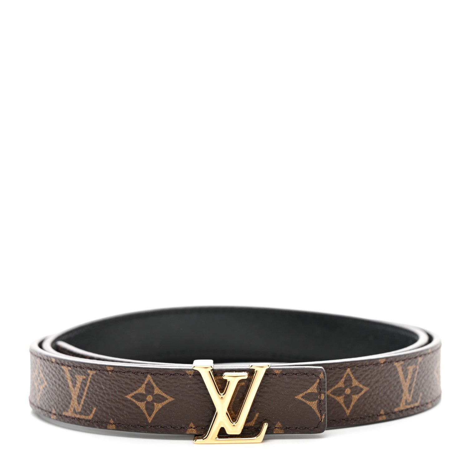 Louis Vuitton Calfskin Monogram 20mm LV Iconic Reversible Belt 75 30 Black 1 of 5