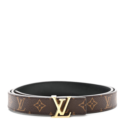 Louis Vuitton Calfskin Monogram 20mm LV Iconic Reversible Belt 75 30 Black 1 of 5