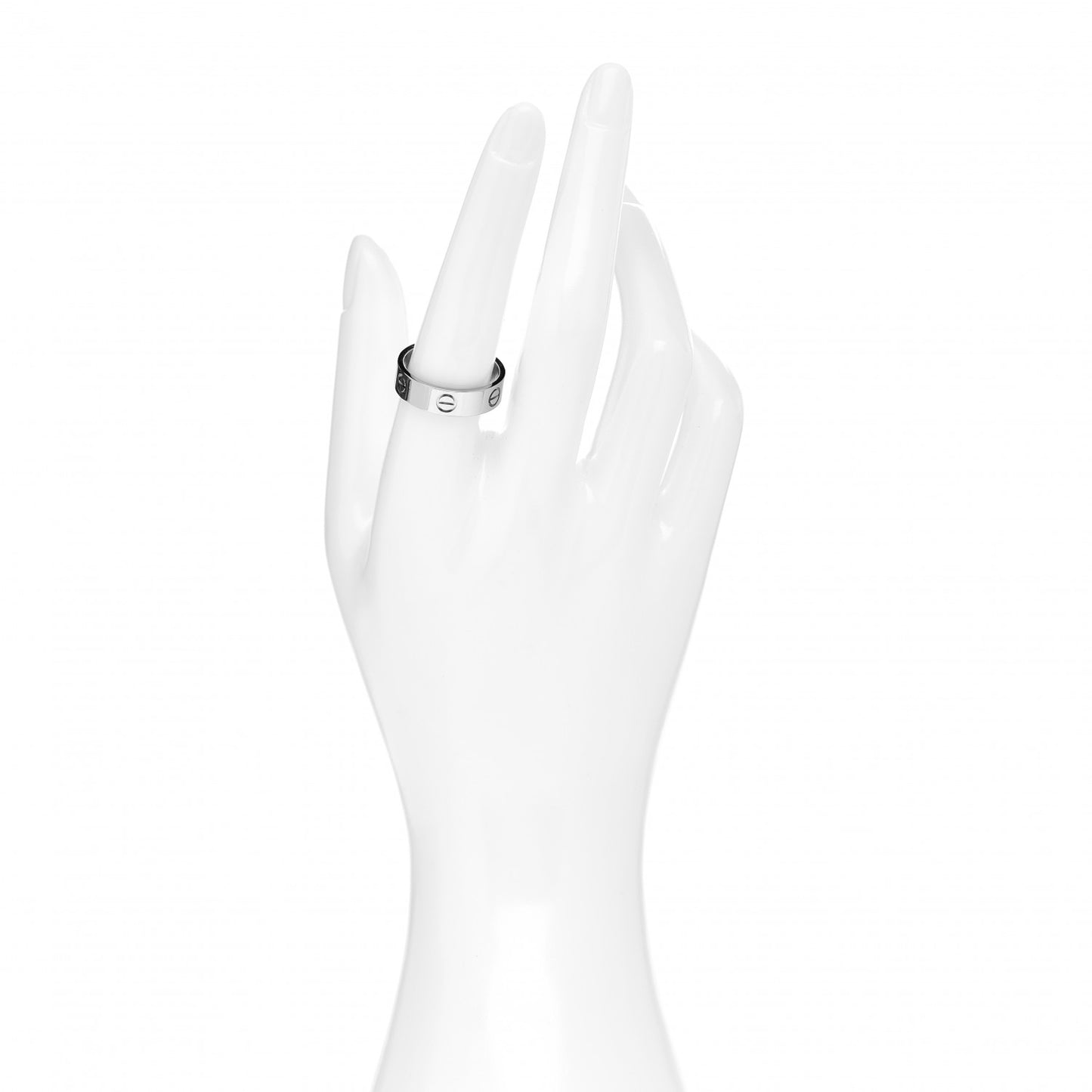 18K White Gold 5.5mm LOVE Ring 57 8