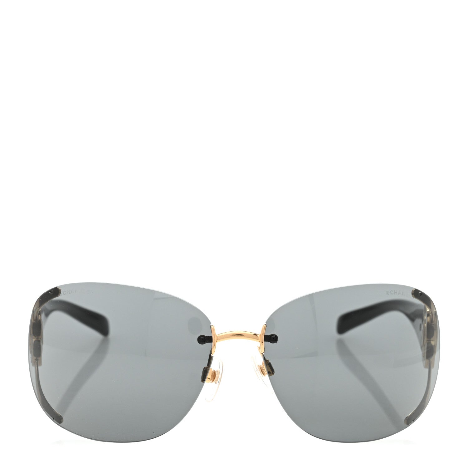 Chanel Crystal Camellia CC Sunglasses 4171-B Black 2 of 6