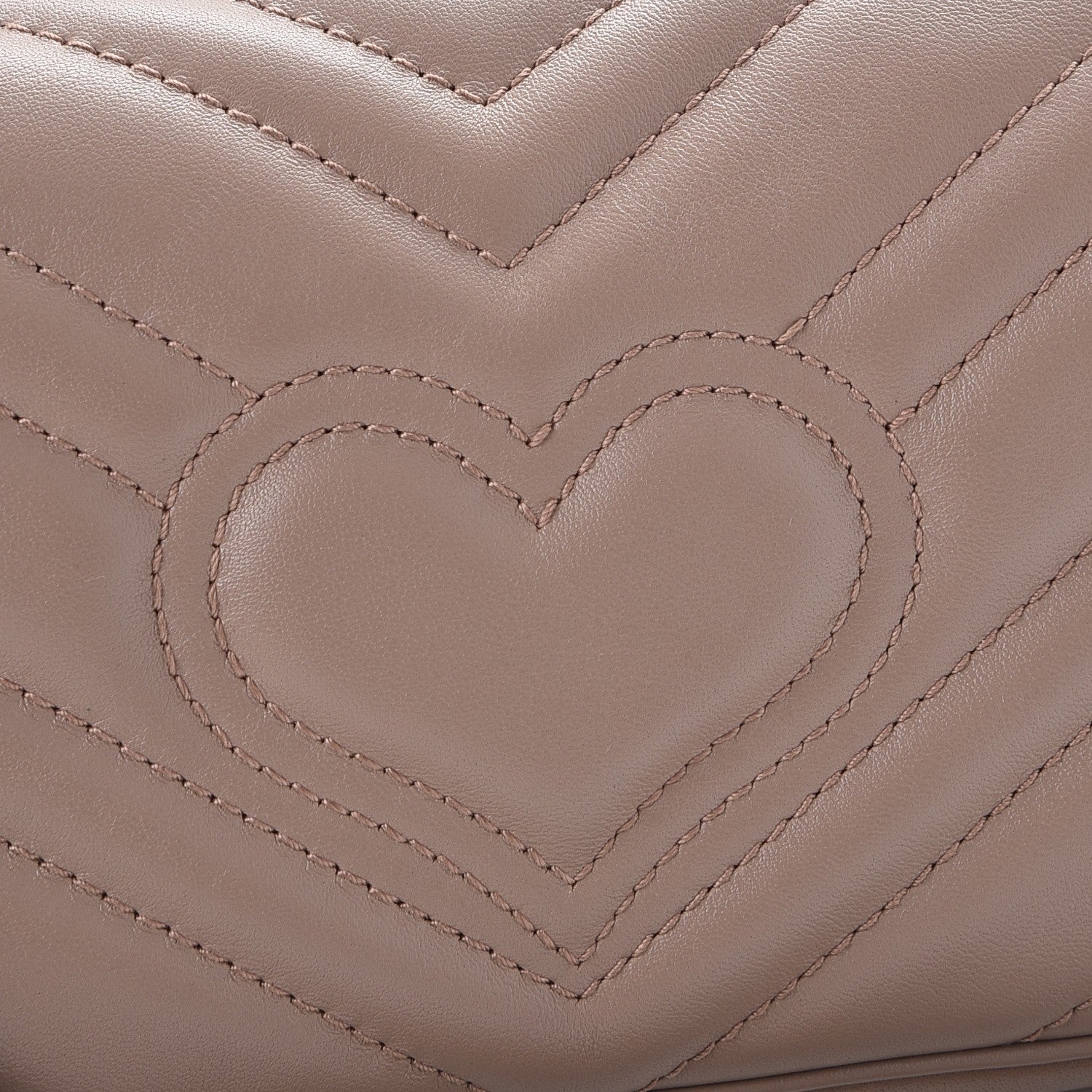Gucci Calfskin Matelasse Super Mini GG Marmont Shoulder Bag Porcelain Rose 9 of 9