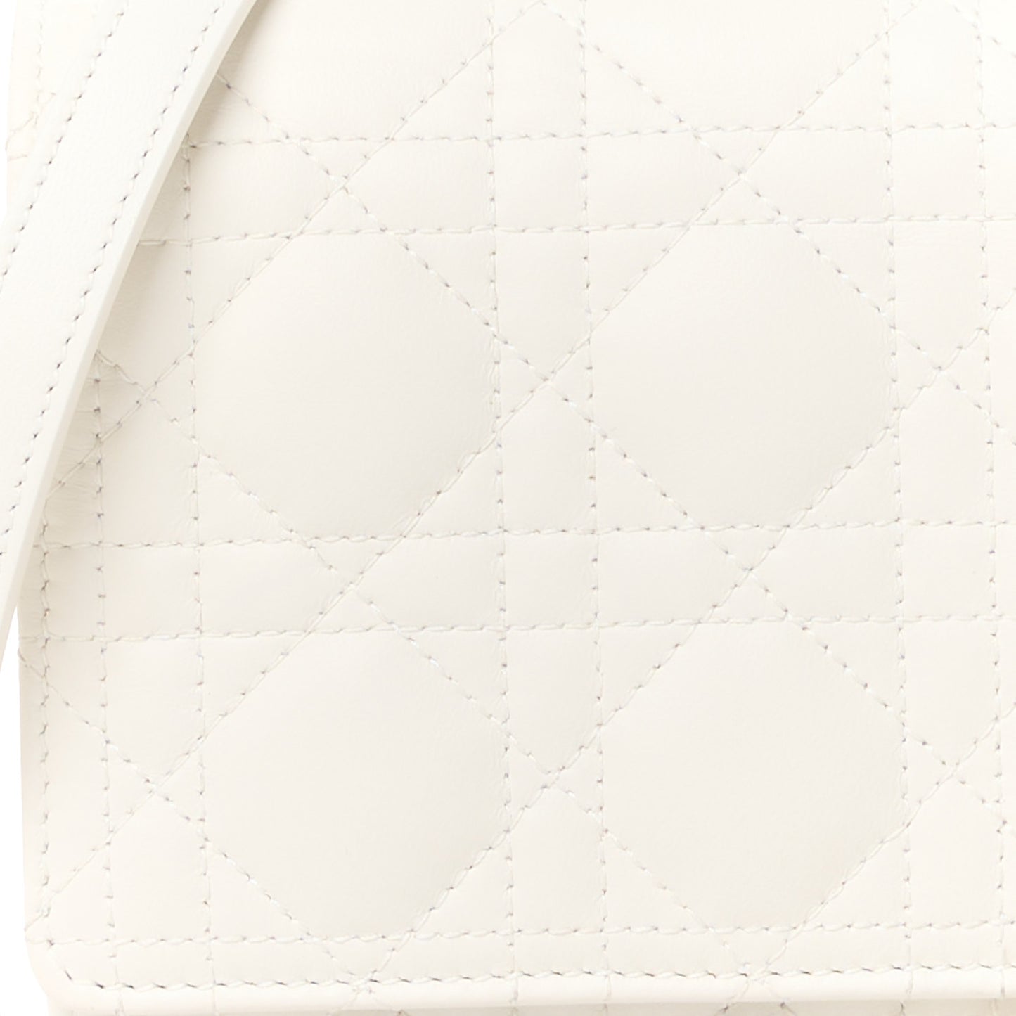 Lambskin Cannage My Dior Top Handle Bag White