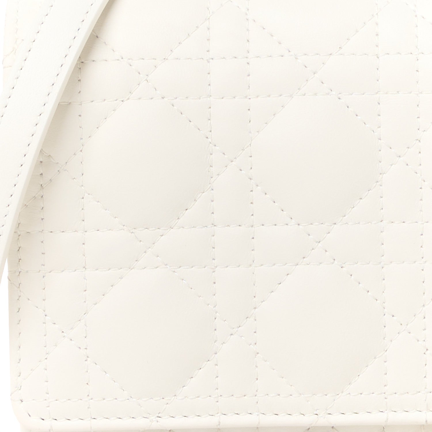 Christian Dior Lambskin Cannage My Dior Top Handle Bag White 8 of 11