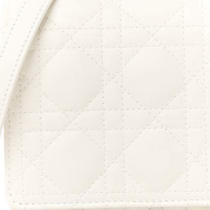 Christian Dior Lambskin Cannage My Dior Top Handle Bag White 8 of 11
