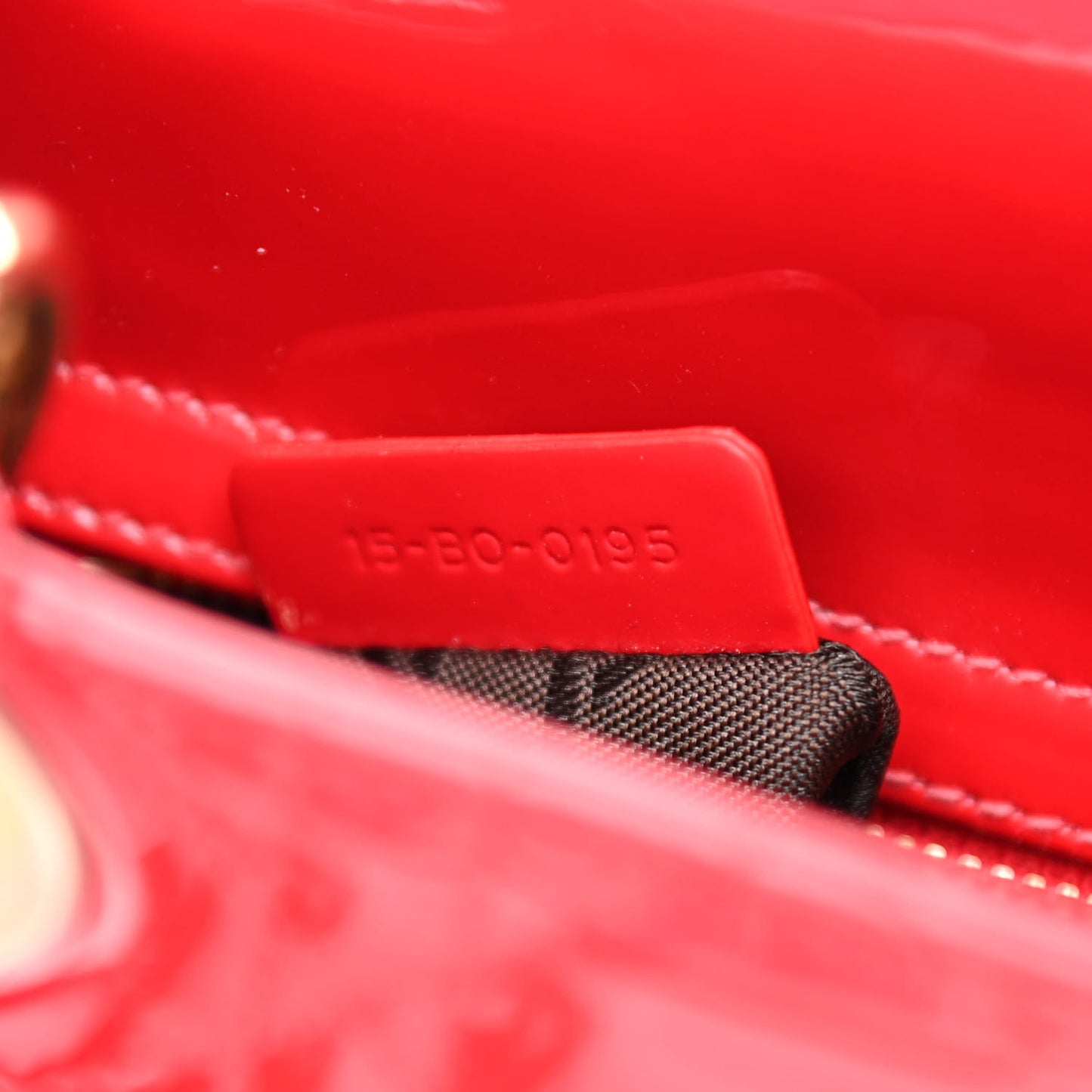 Patent Cannage Mini Lady Dior Red