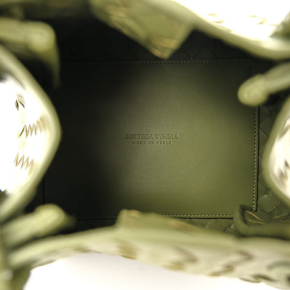 Bottega Veneta Nappa Intrecciato Small Parachute Shoulder Matcha 5 of 9