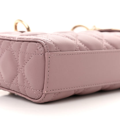 Christian Dior Lambskin Cannage Small Lady D-Joy Peony Pink 9 of 12