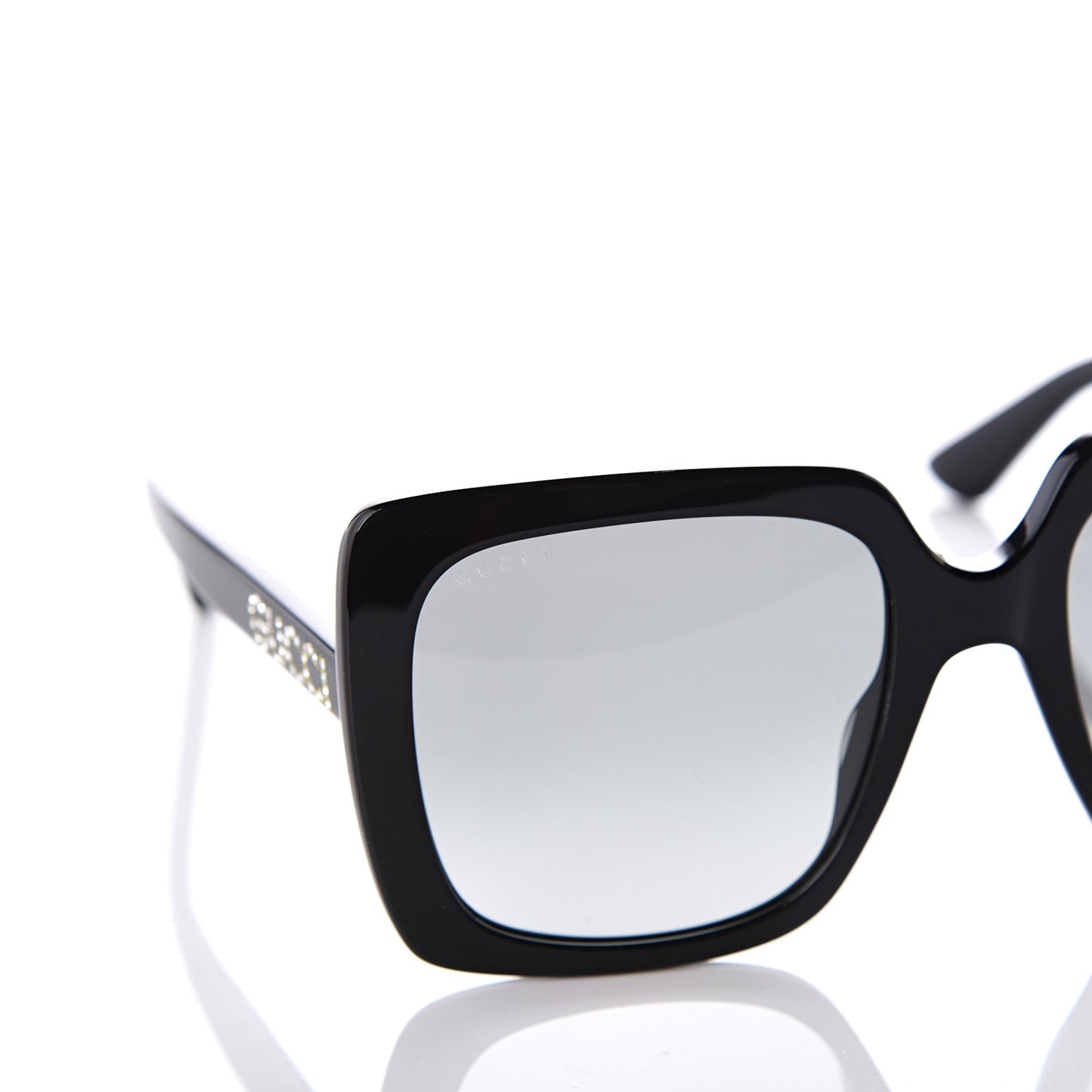 Crystal Square Frame GG Sunglasses GG0418S Black