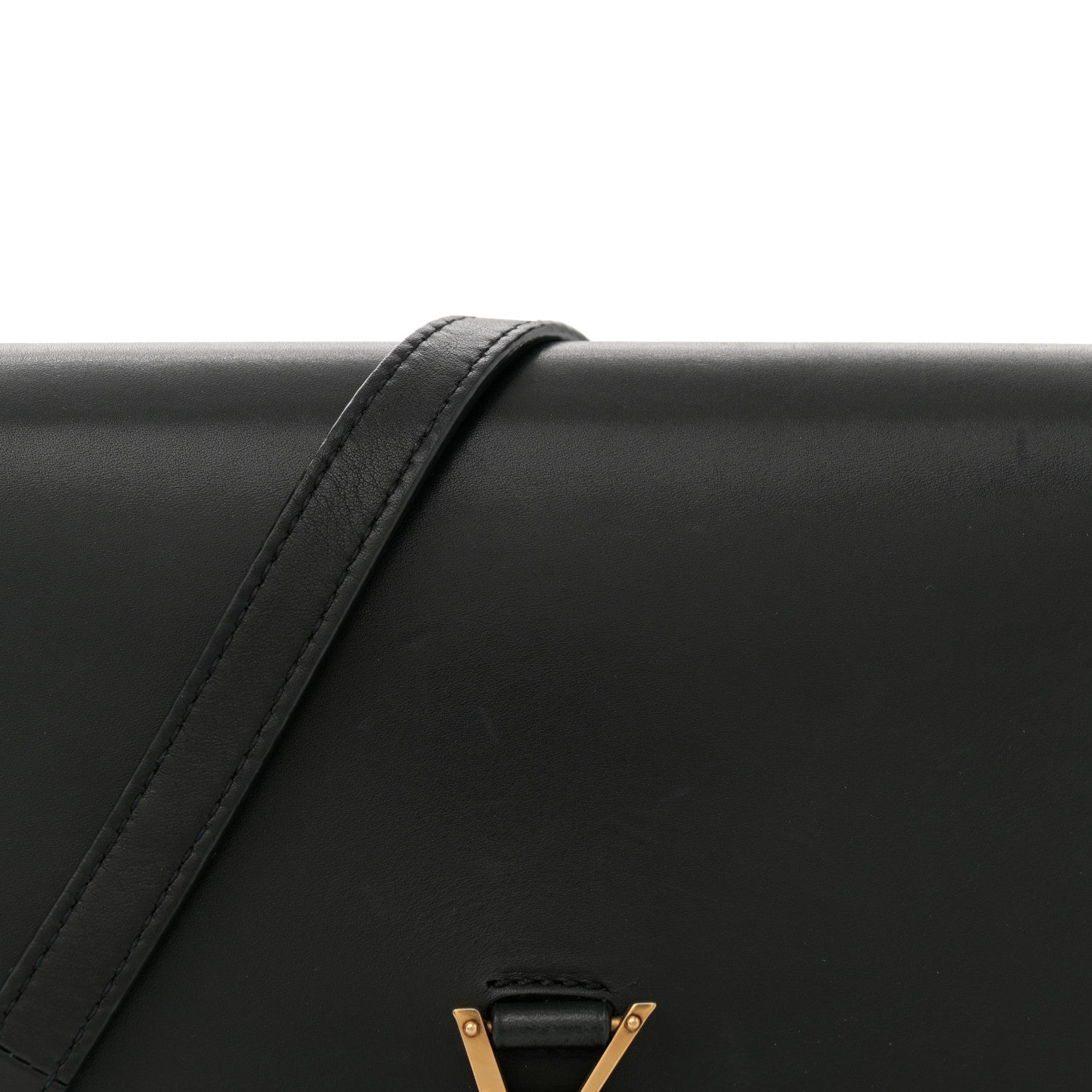 Saint Laurent Smooth Calfskin Monogram Medium Kaia Satchel Black 8 of 12