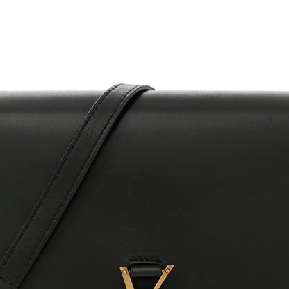 Saint Laurent Smooth Calfskin Monogram Medium Kaia Satchel Black 8 of 12