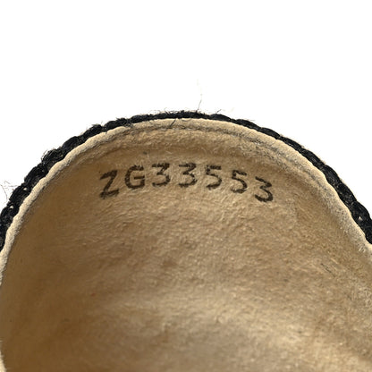 Chanel Tweed CC Slip On Espadrilles 37 Black Silver 6 of 9