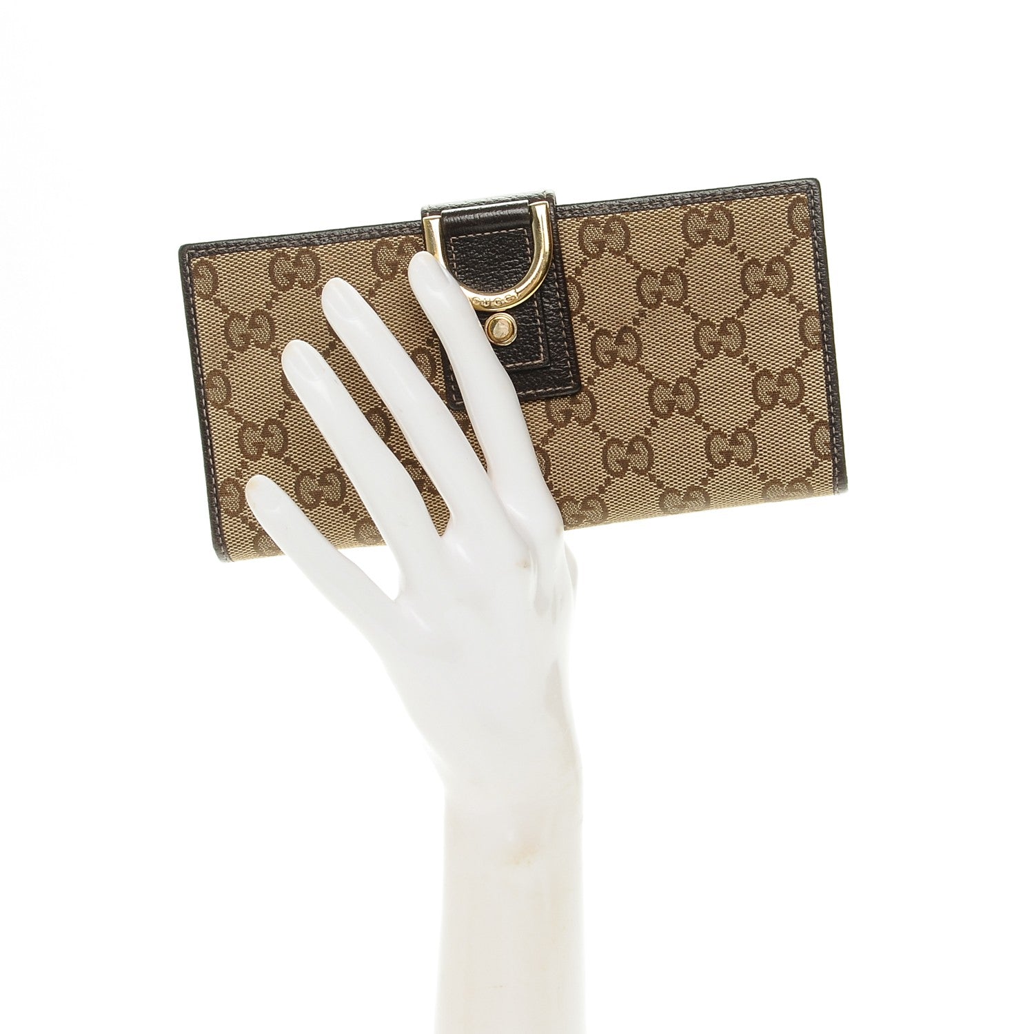 Gucci Monogram Abbey Continental Wallet Dark Brown 2 of 7