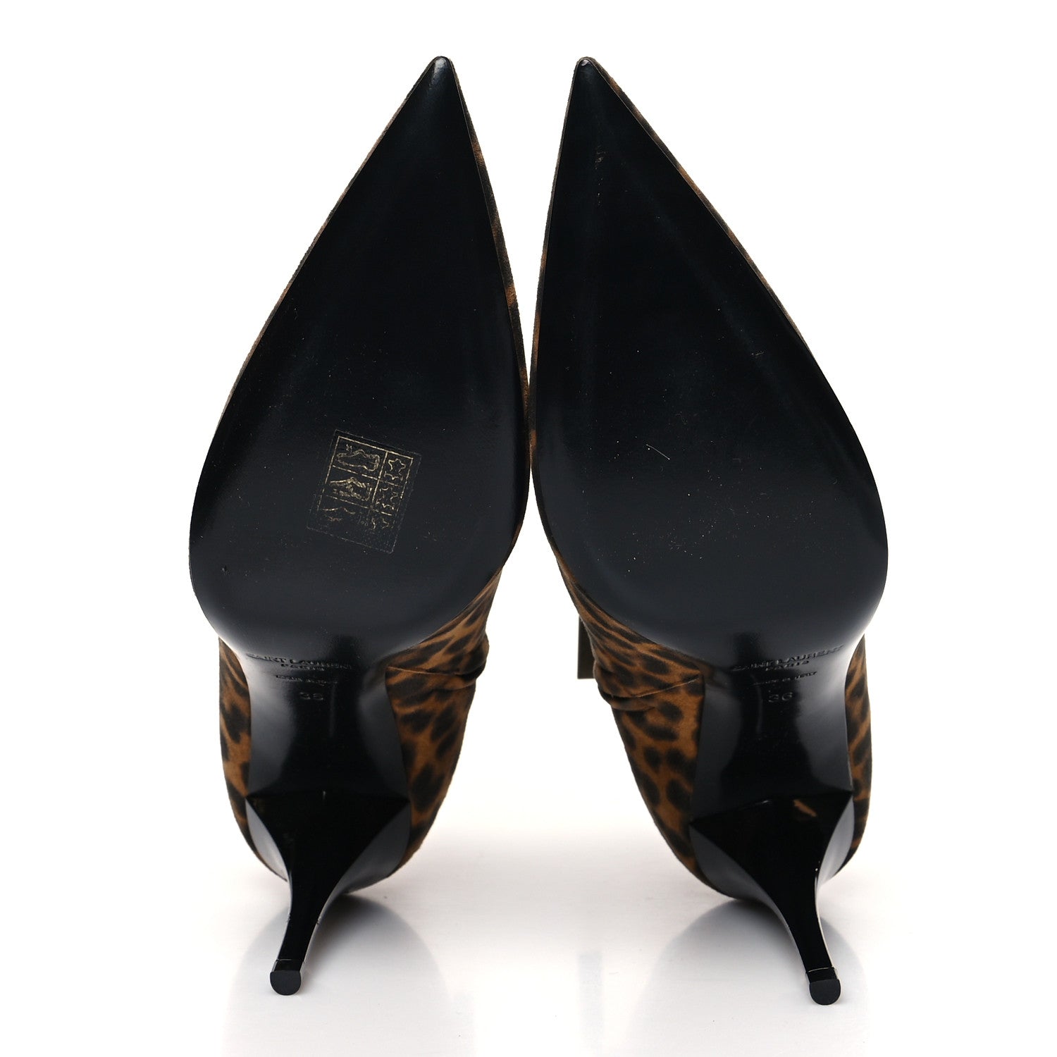 Saint Laurent Suede Leopard Print Lexi 90 Booties 36 Naturale Caffe 5 of 7