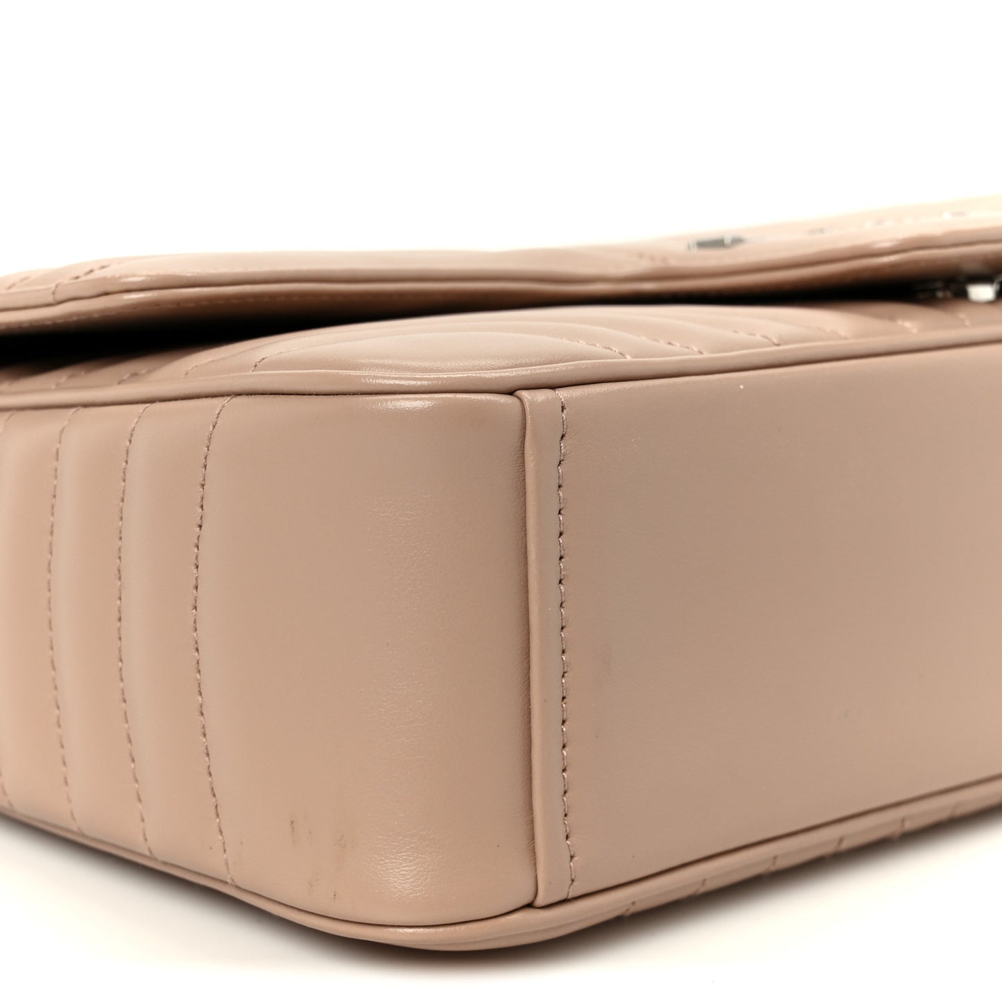Soft Calfskin Impunture Diagramme Medium Chain Flap Shoulder Bag Cipria