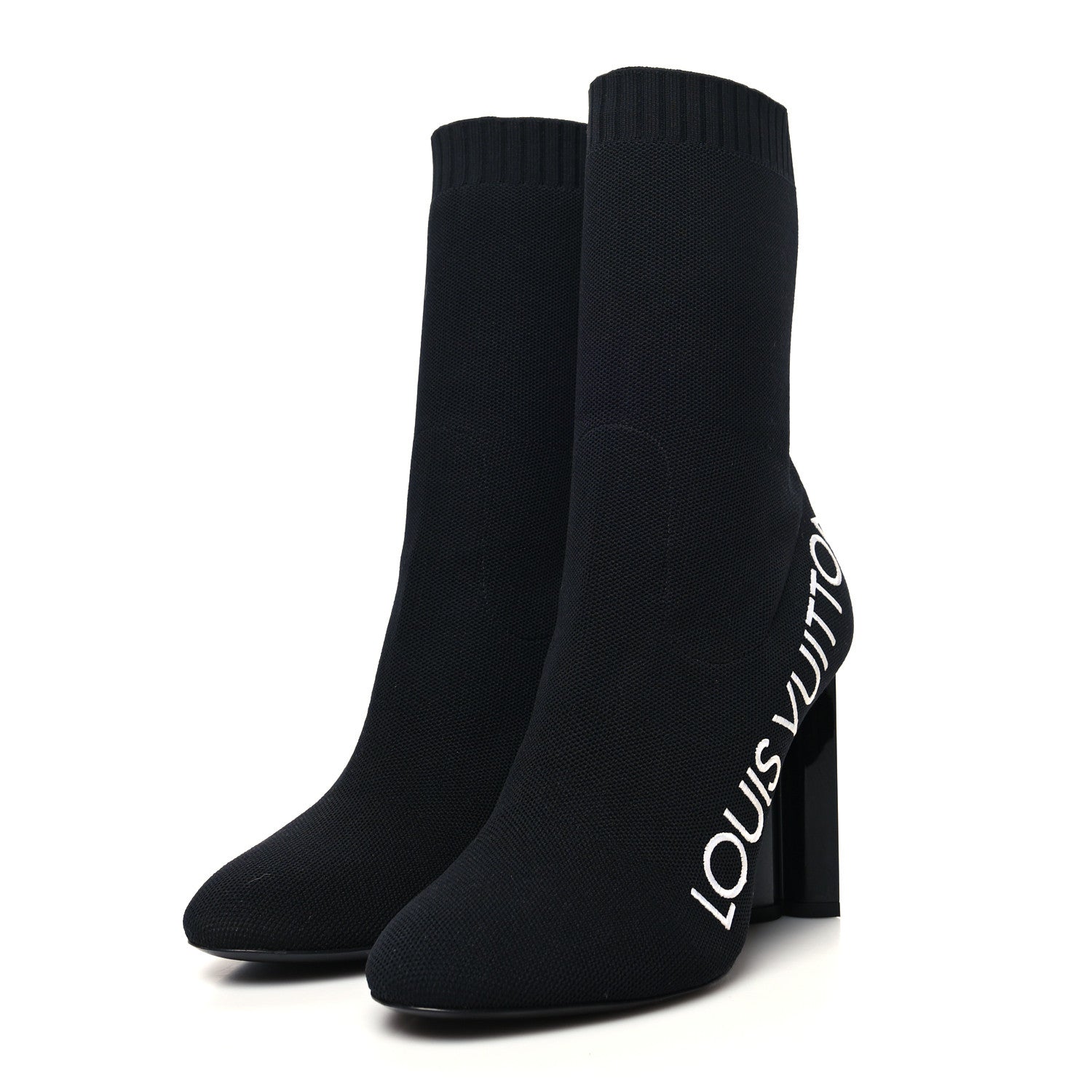 Louis Vuitton Stretch Fabric Silhouette Ankle Boots 39 Black 3 of 7