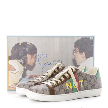Gucci GG Supreme Monogram Fake/Not Womens Ace Sneakers 39 Beige New Shamarock Brown Sugar 10 of 10