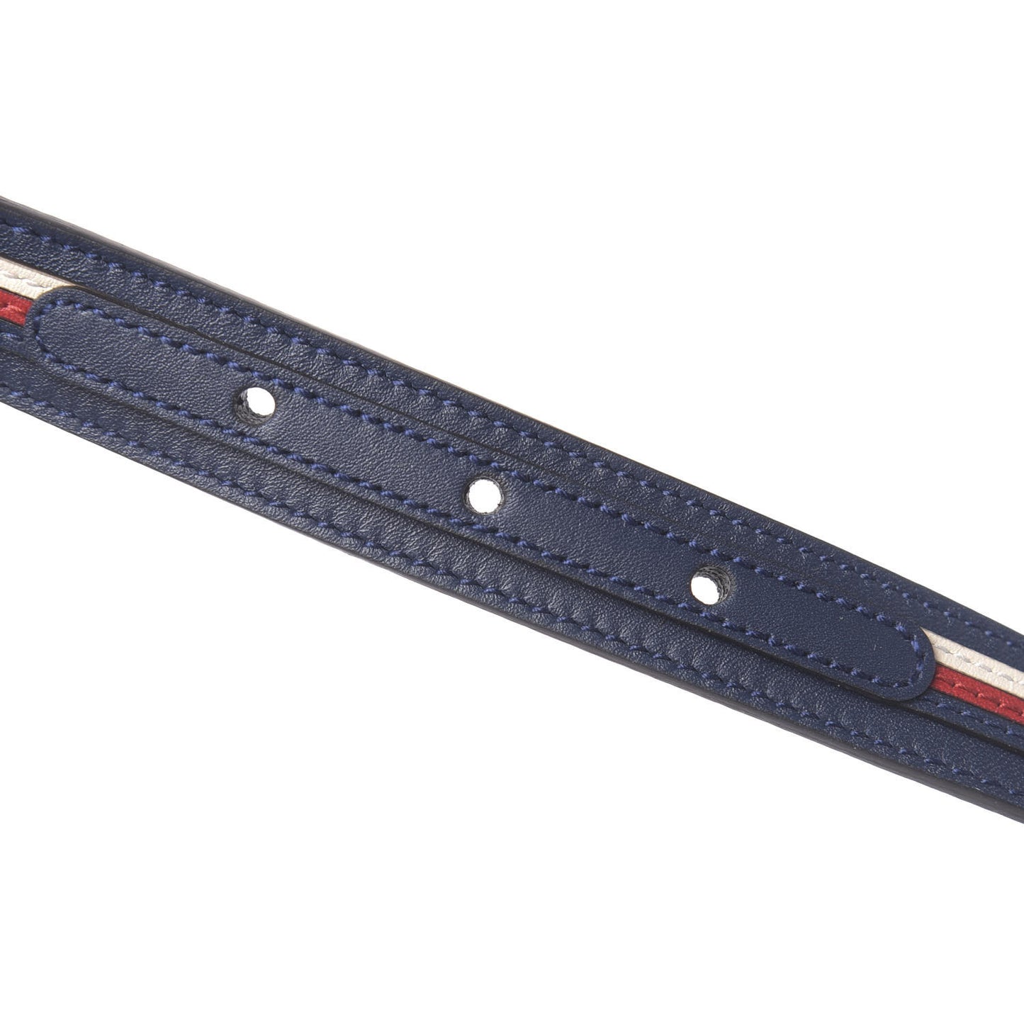 Calfskin Sylvie Stripe Torchon Double G 20mm Belt 95 38 Maritime Hibiscus Red Mystic White