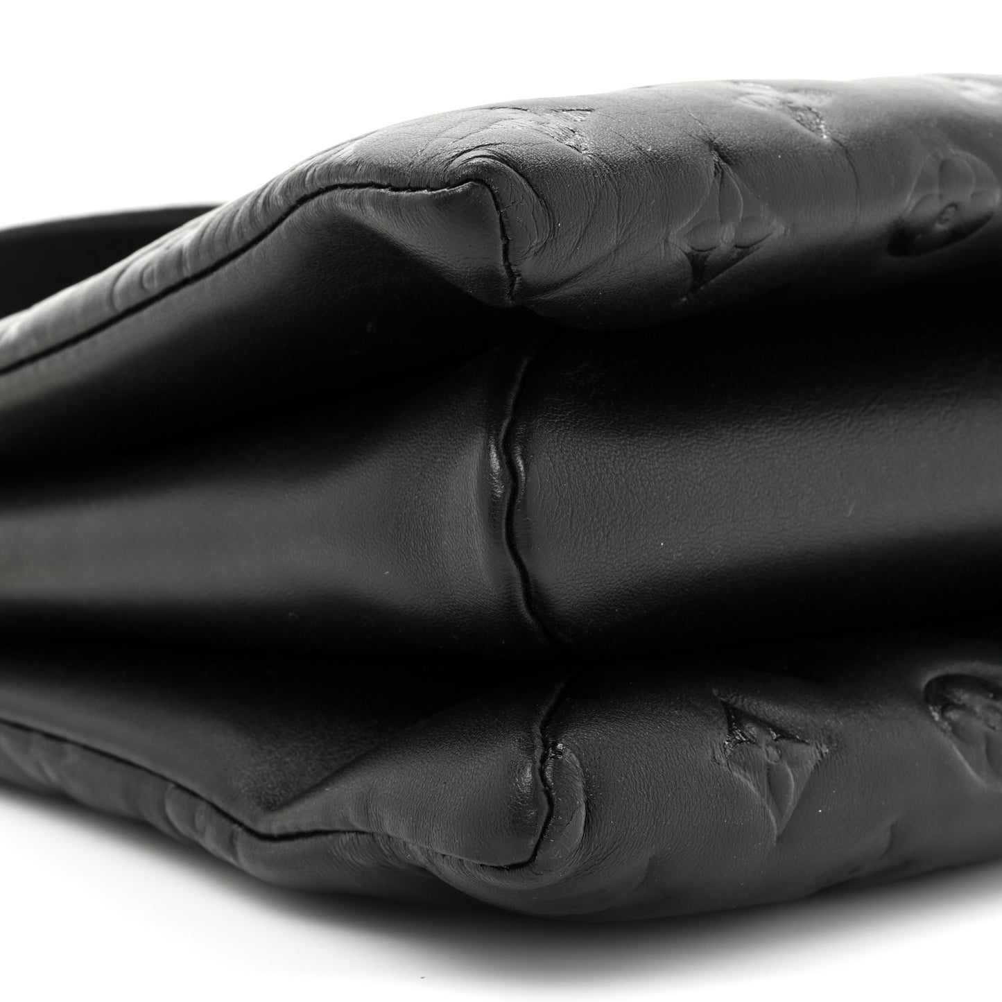 Lambskin Embossed Monogram Coussin PM Black