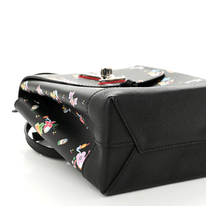 Louis Vuitton Calfskin Flower Lockme Mini Backpack Black Multicolor 9 of 14
