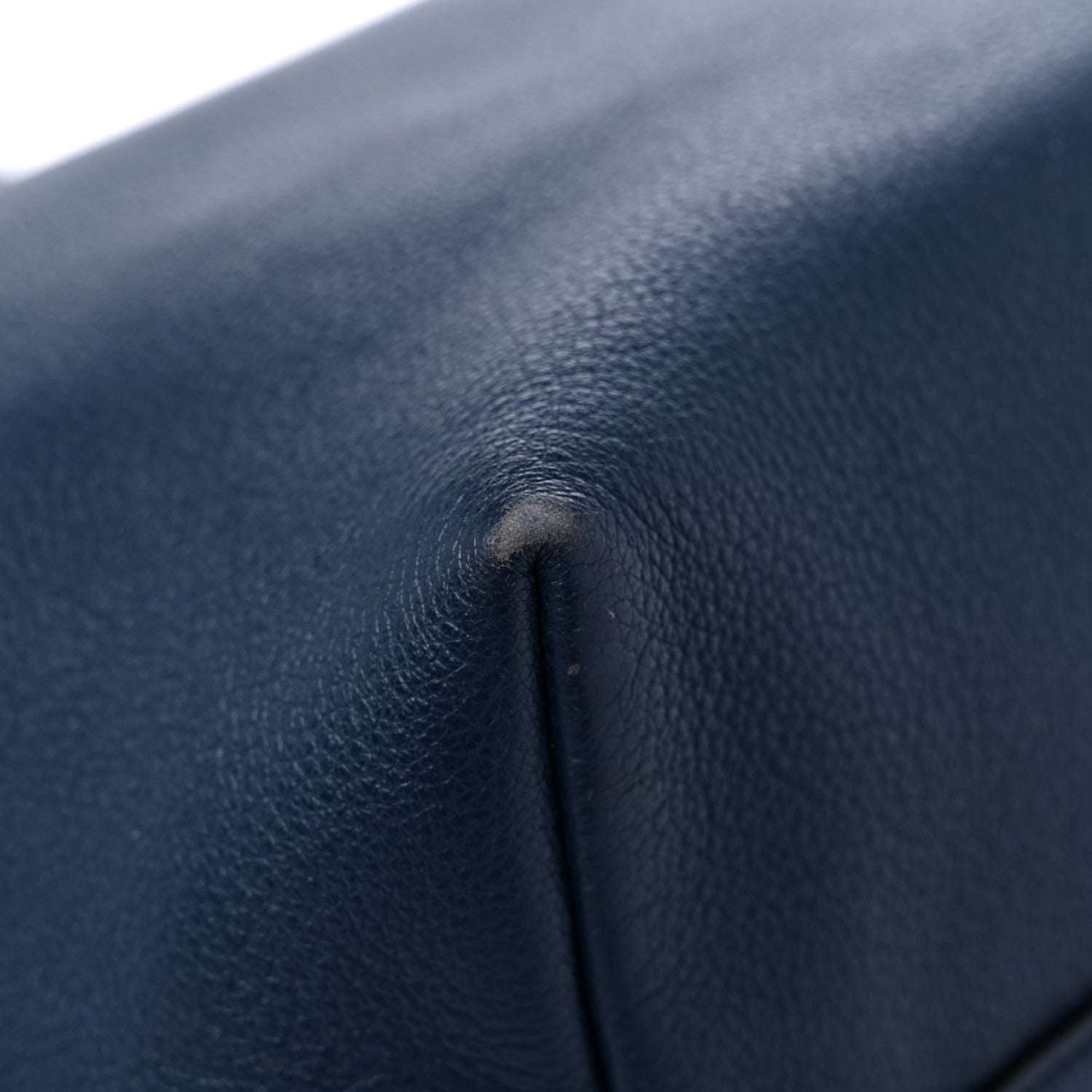 Prada Vitello Daino Zip Shopping Tote Navy Blue 9 of 11