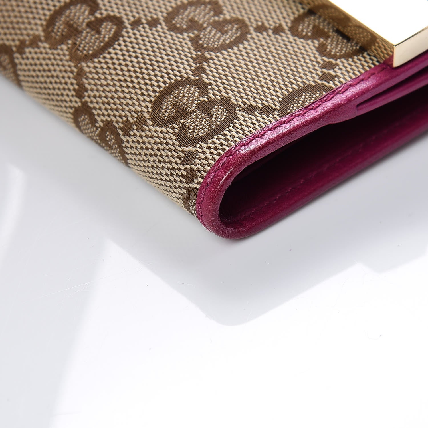 Gucci Monogram Dice French Flap Wallet Fuchsia 12 of 14