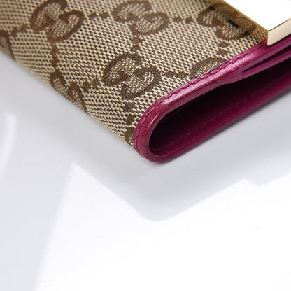 Gucci Monogram Dice French Flap Wallet Fuchsia 12 of 14