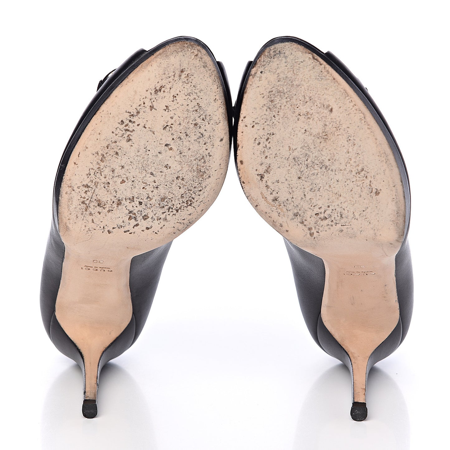 Malaga Kid Horsebit Peep Toe Pumps 39 Black