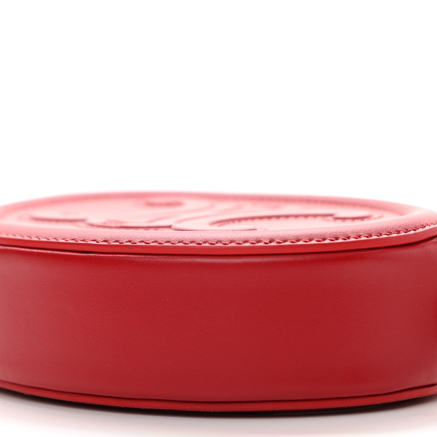 Smooth Calfskin Cuir Triomphe Oval Purse Crossbody Red