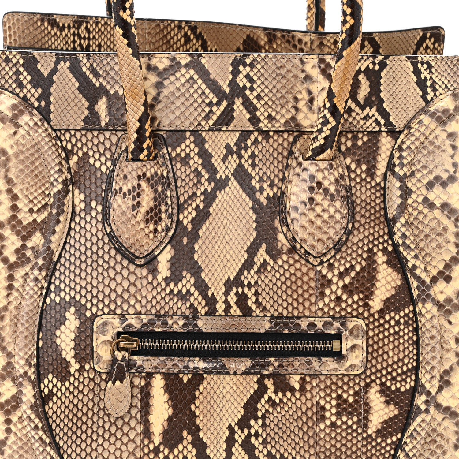 Celine Snakeskin Mini Luggage Beige 8 of 10