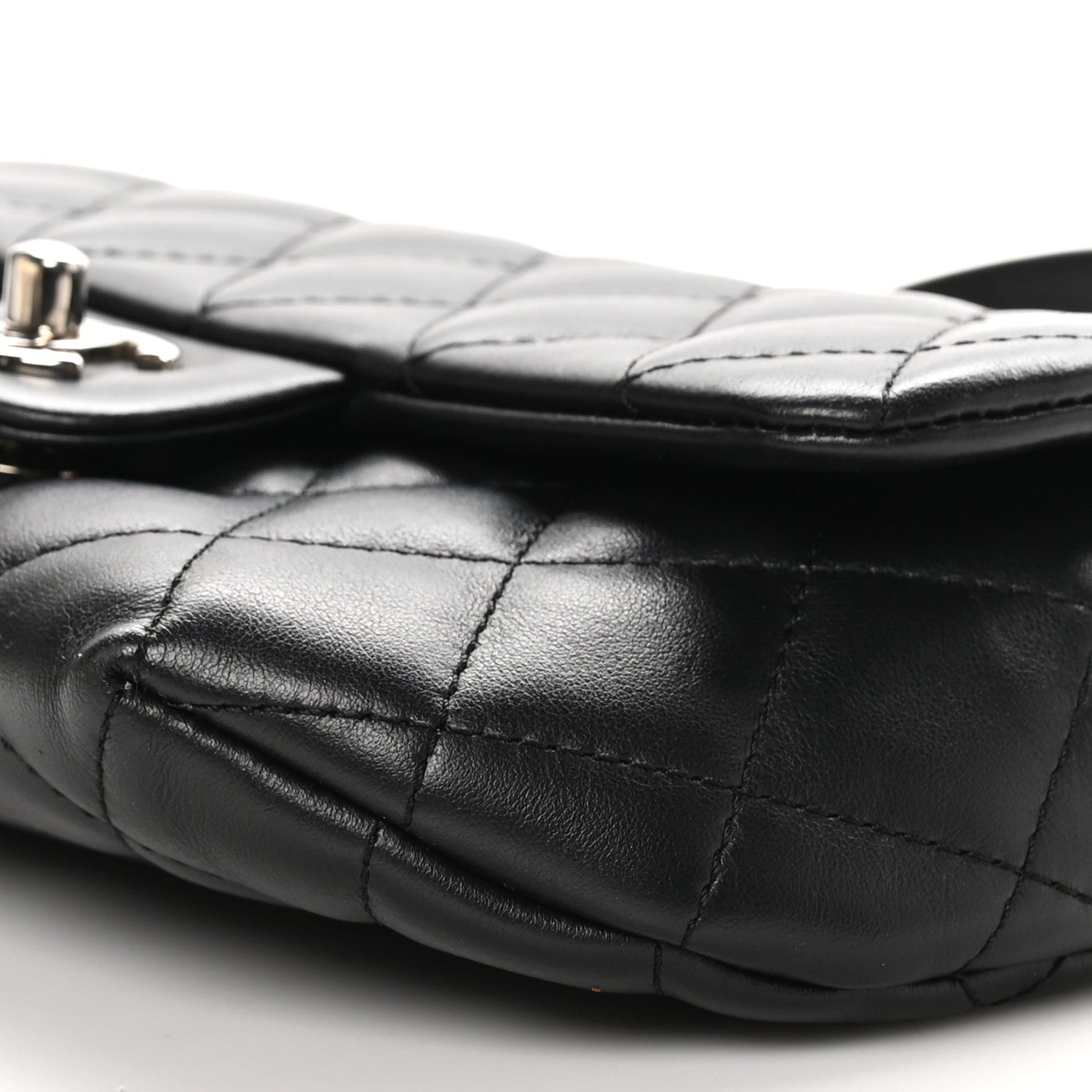 Chanel Calfskin Quilted CC Uniform Flap Belt Bag Black 10 of 10