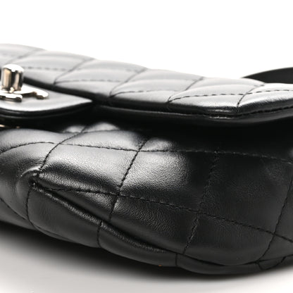 Chanel Calfskin Quilted CC Uniform Flap Belt Bag Black 10 of 10