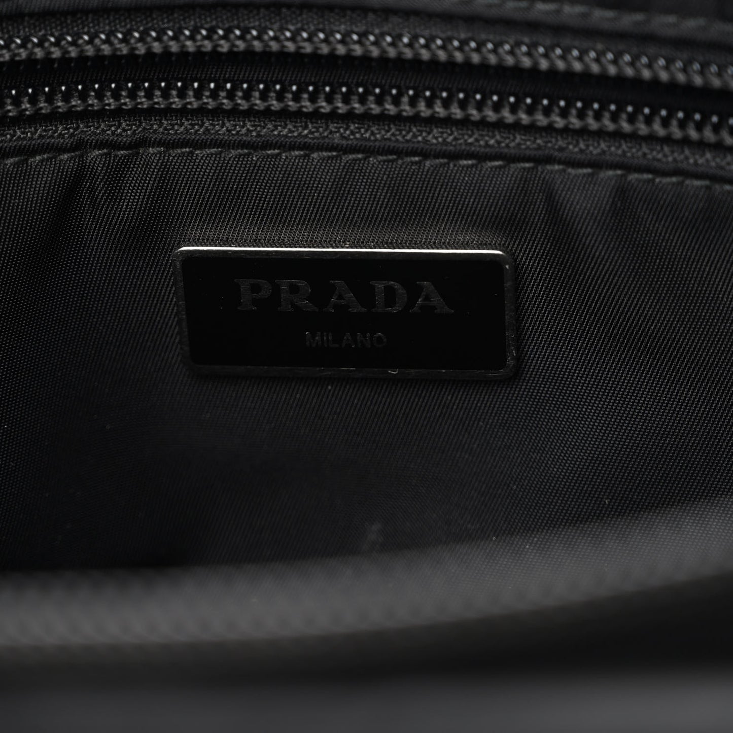 Tessuto Nylon Double Pocket Belt Bag Black
