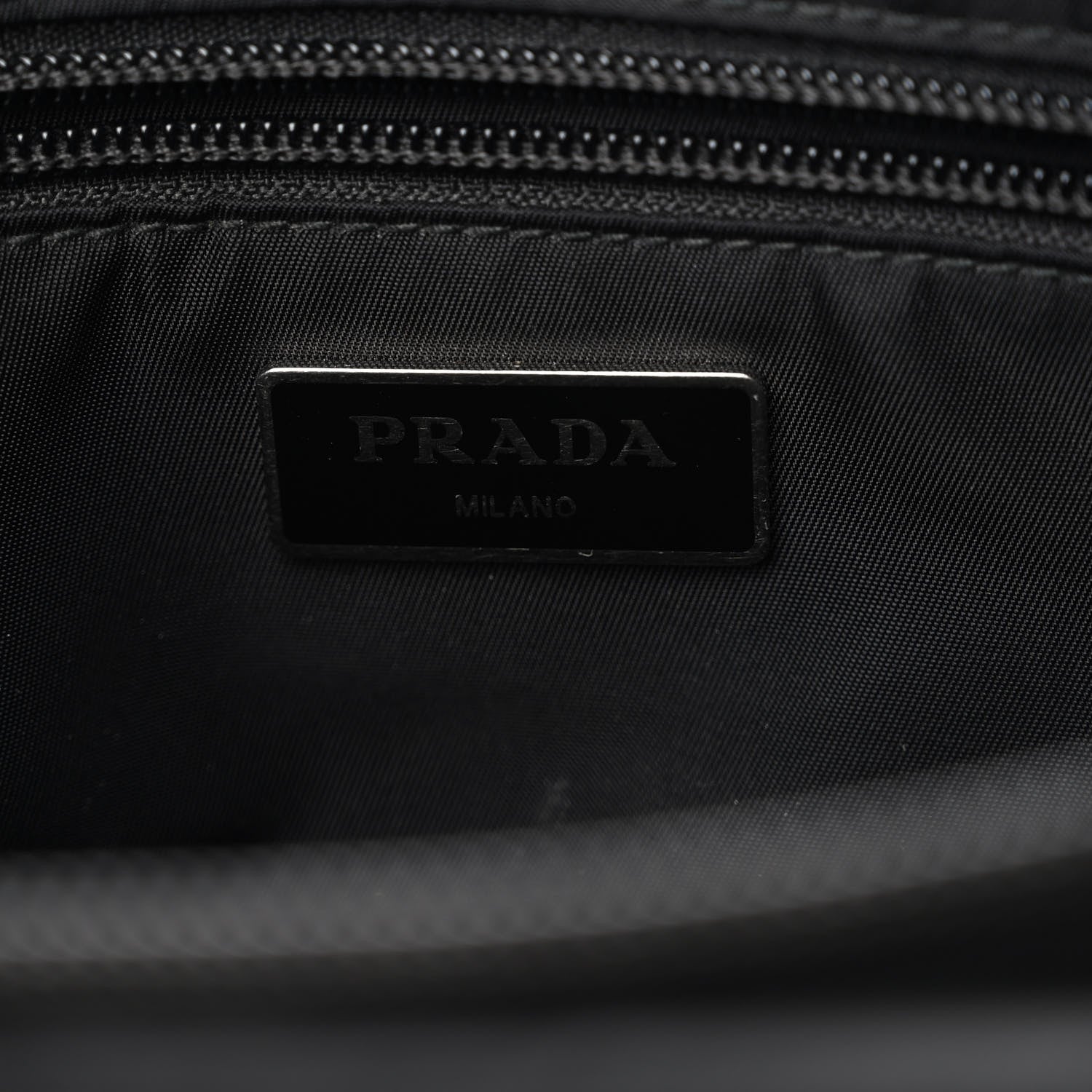 Prada Tessuto Nylon Double Pocket Belt Bag Black 7 of 10