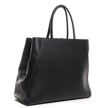Fendi Vitello Elite Large 2Jours Tote Black 6 of 13