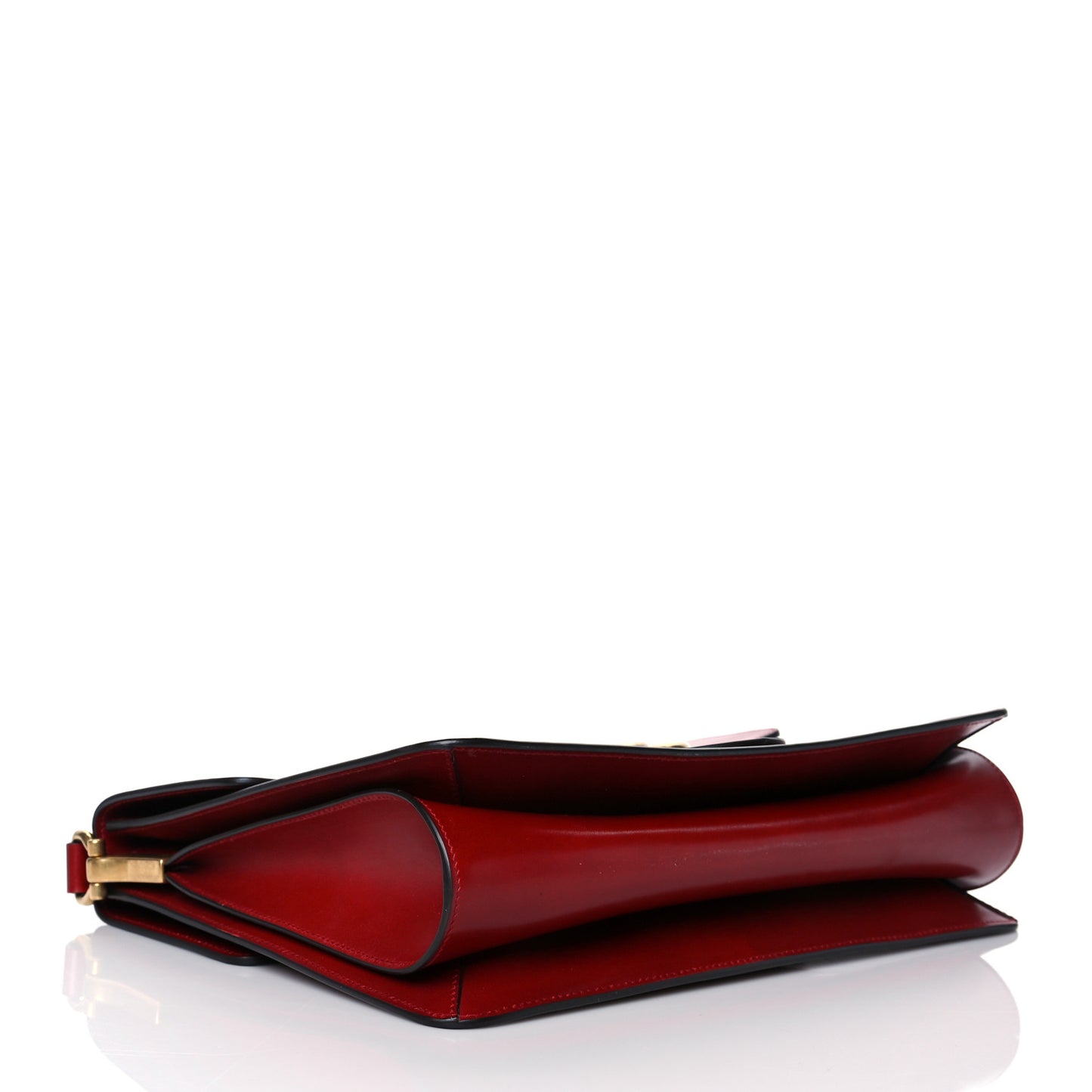 Tuscany Lux Calfskin Web GG Marmont Shoulder Bag Red