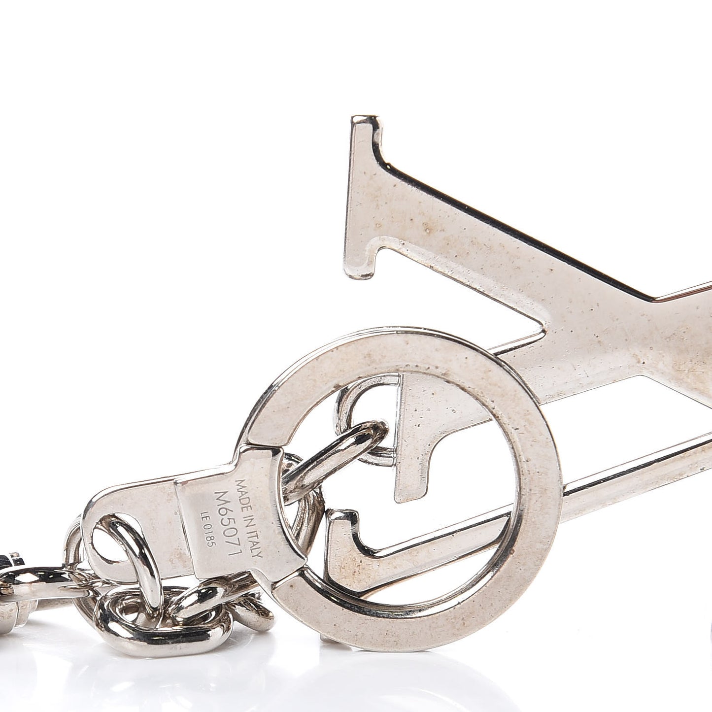 LV Initials Key Holder Silver
