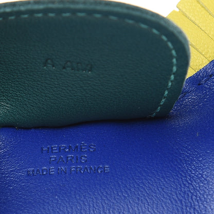 Hermes Milo Lambskin Grigri Rodeo Horse Bag Charm GM Bleu Electrique Malachite Lime 3 of 5