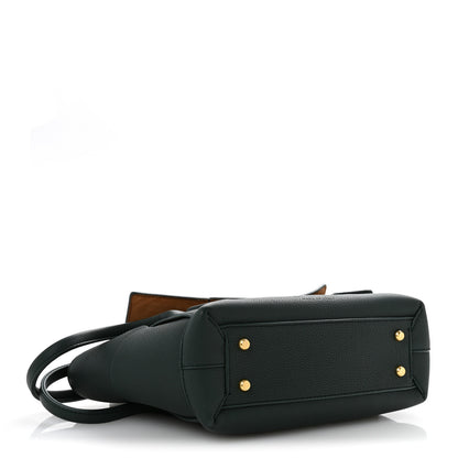 Bottega Veneta Grained Calfskin Maxi Intrecciato Small Arco Pine Green 4 of 12