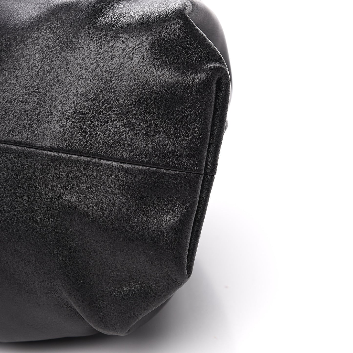 Smooth Butter Calf The Pouch Oversized Clutch Black