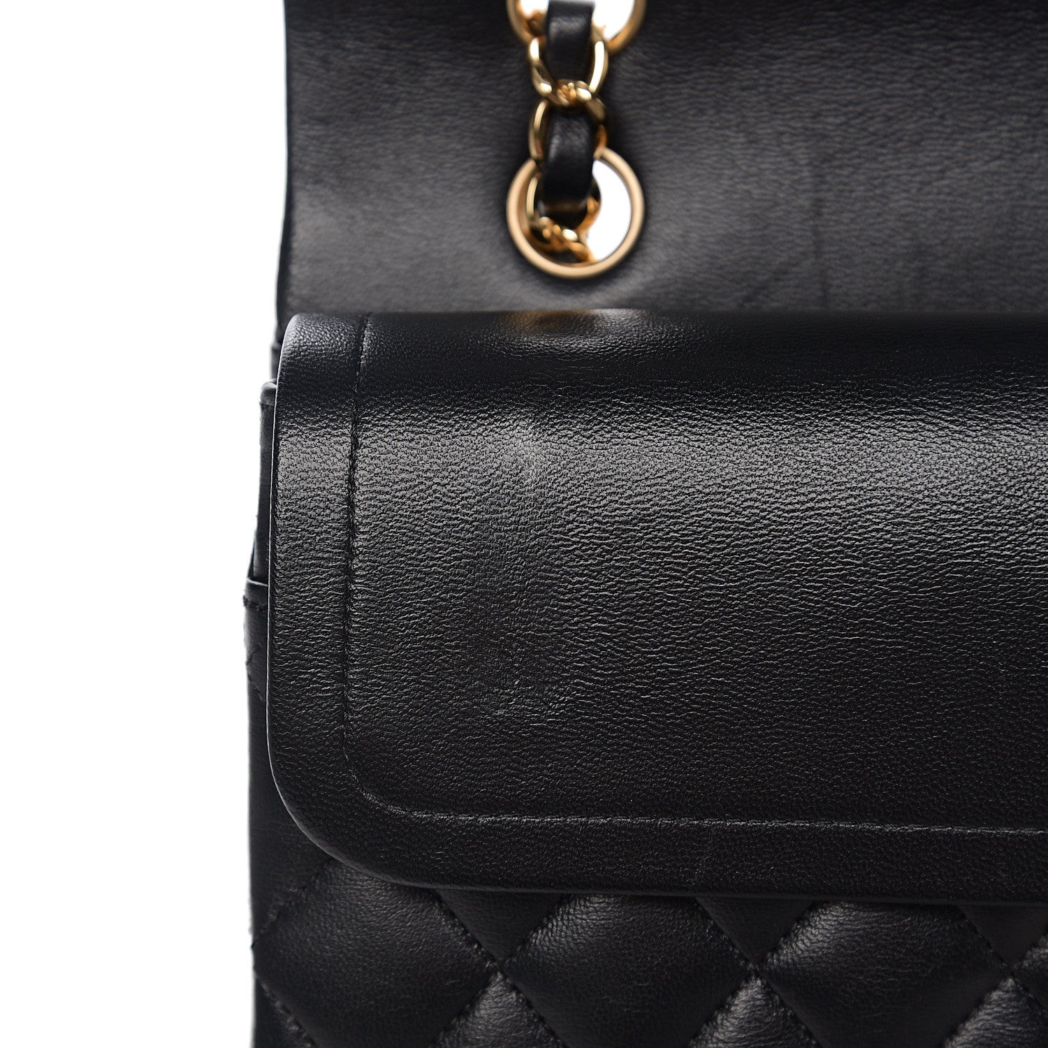 Chanel Lambskin Quilted Medium Double Flap Black 10 of 14