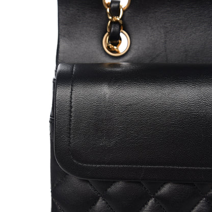 Chanel Lambskin Quilted Medium Double Flap Black 10 of 14