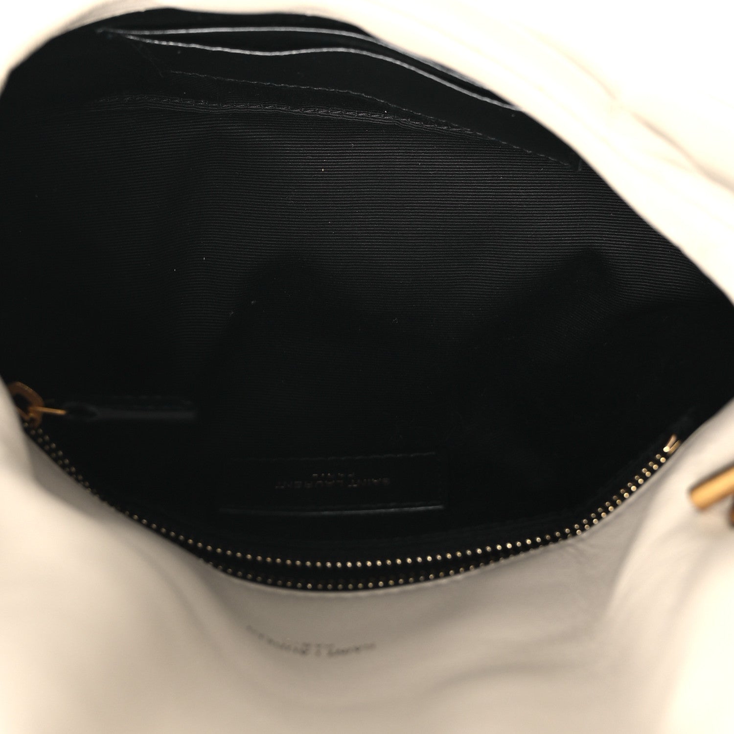 Saint Laurent Lambskin Quilted Toy Loulou Puffer Monogram Chain Satchel Blanc Vintage 5 of 12