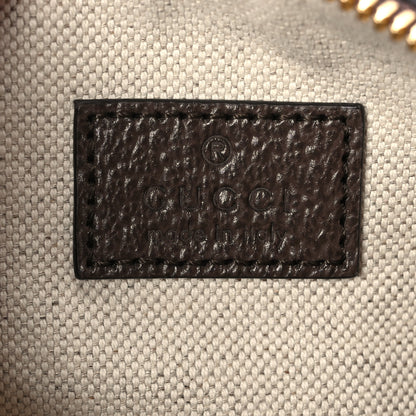 Gucci GG Supreme Monogram Textured Dollar Calfskin Web Super Mini Ophidia Top Handle Bowler Bag Beige Ebony New Acero 6 of 10