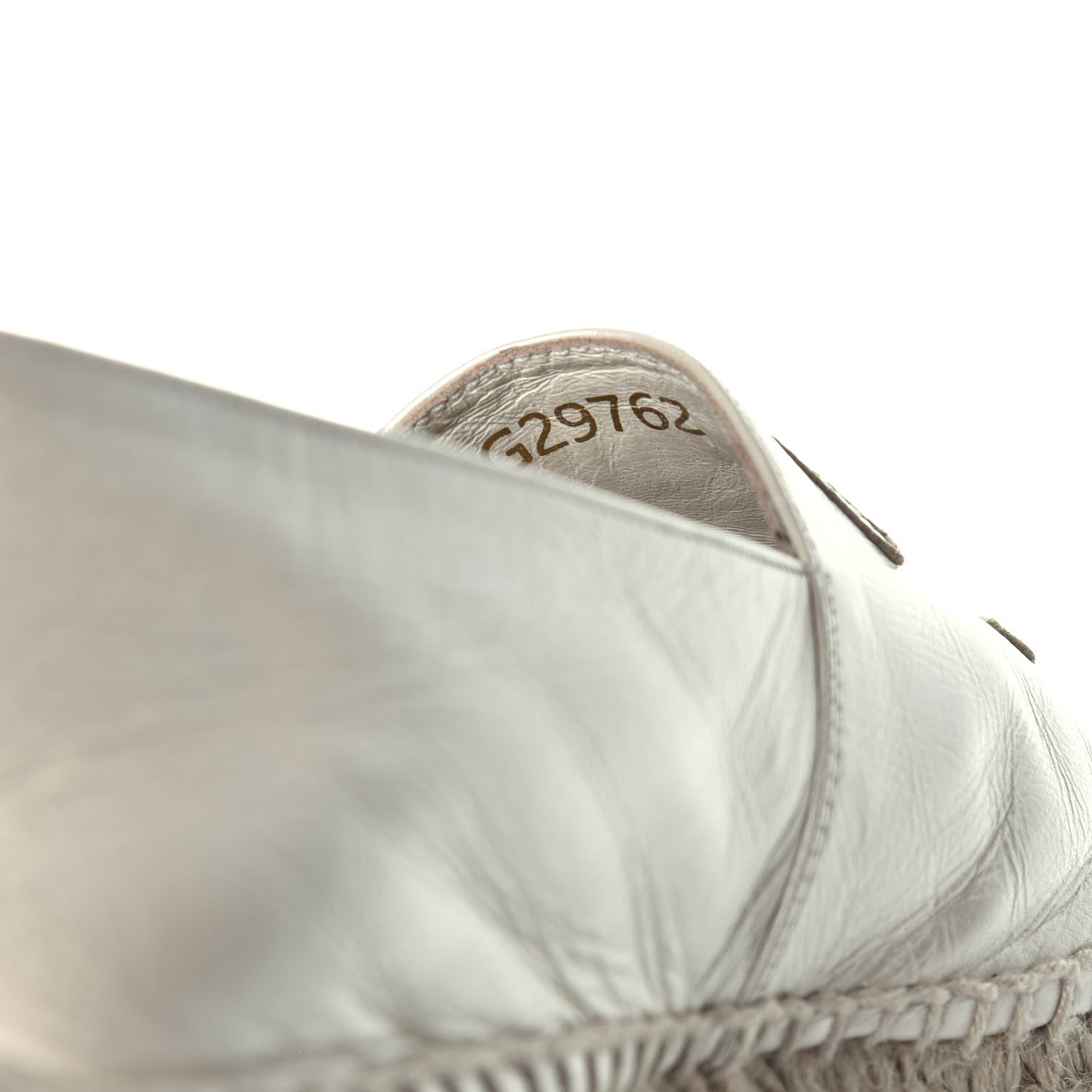 Chanel Metallic Calfskin Grosgrain CC Espadrilles 37 Ivory Black 8 of 9