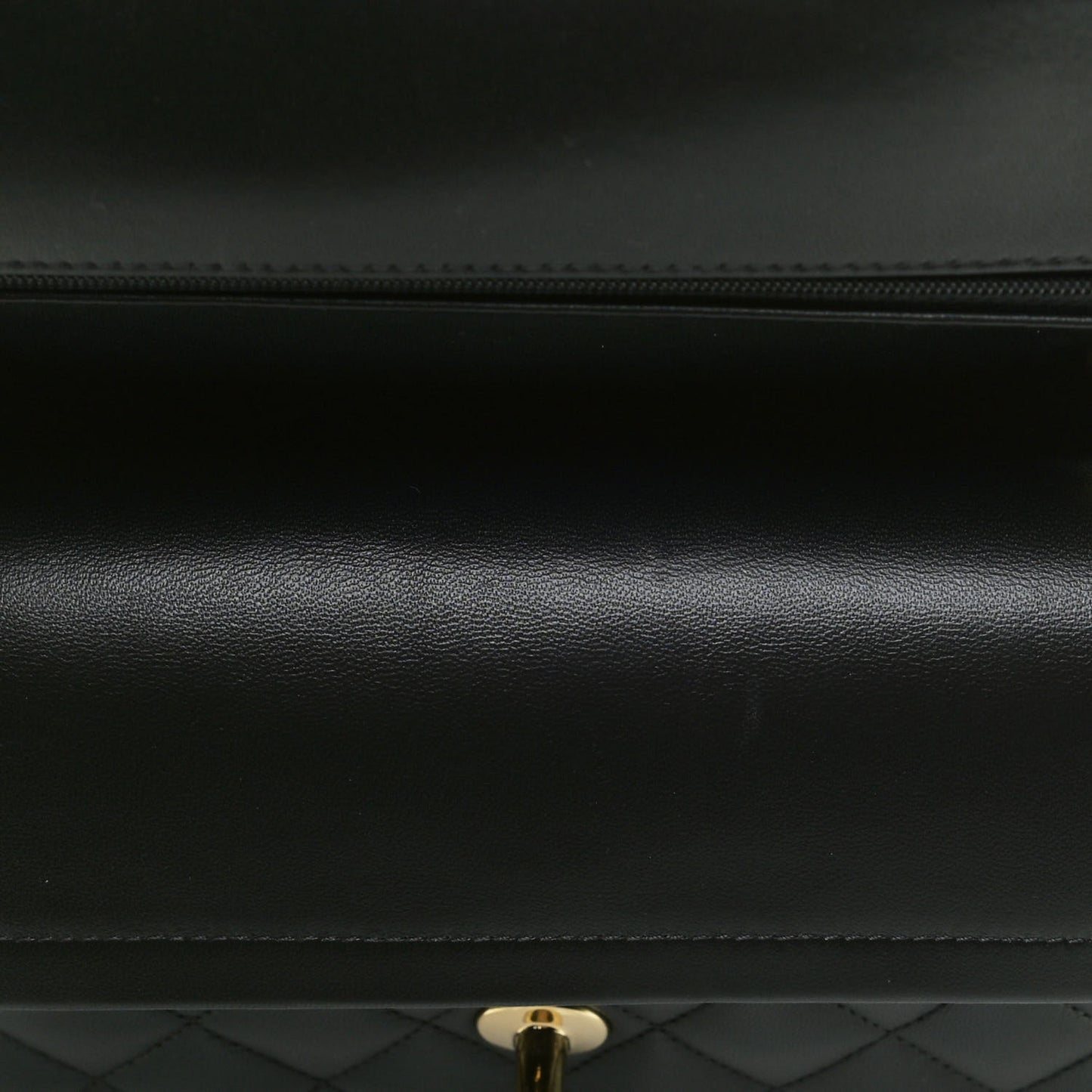 Lambskin Quilted Small Double Flap Black